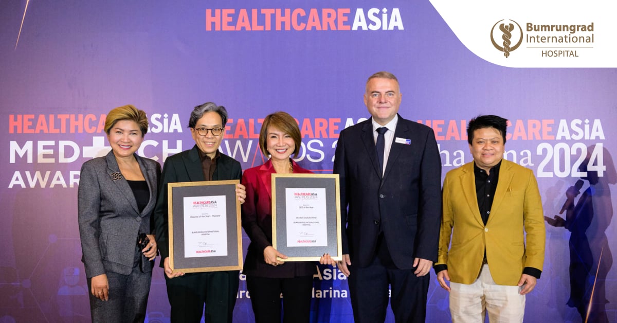 Bumrungrad được vinh danh là Bệnh viện của năm ở Thái Lan, Bà Artirat Charukitpipat nhận giải thưởng CEO của năm tại Giải thưởng Chăm sóc sức khỏe Châu Á 2024